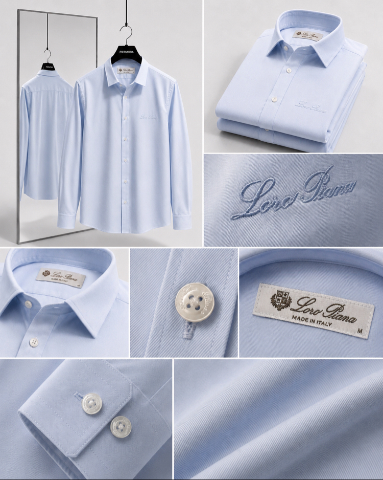 Loro Piana gabardin  pamuk Gömlek 