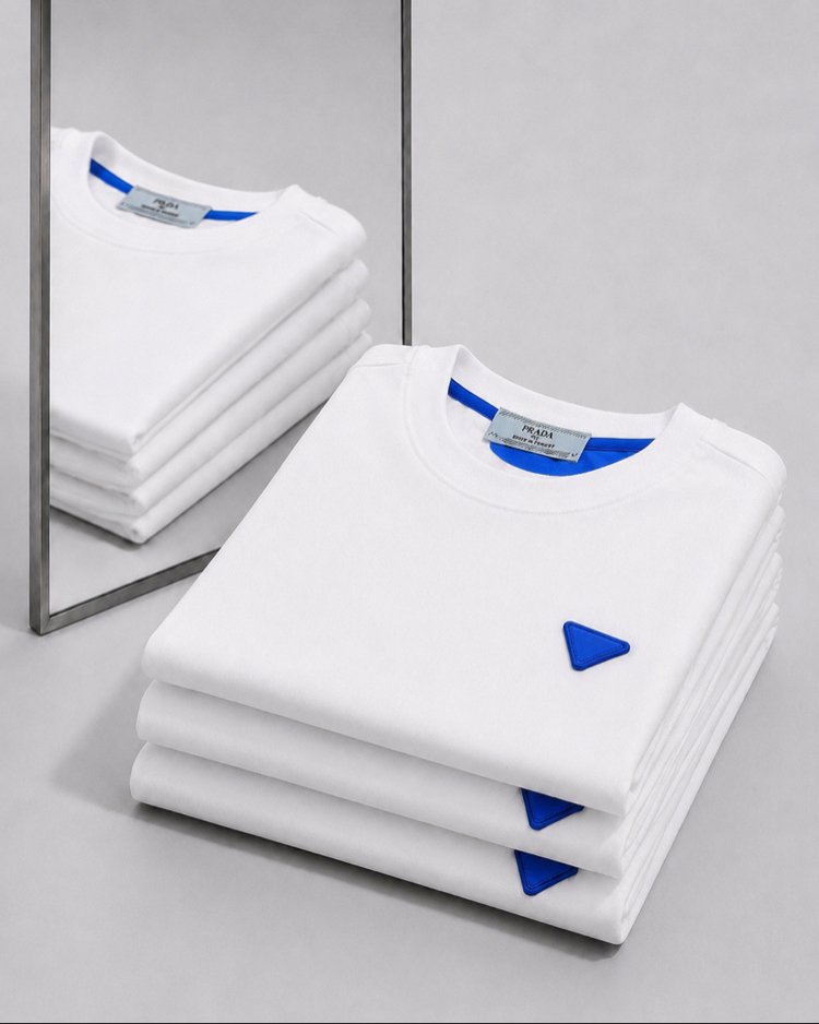 Prada ince kırışmaz kumaş    T-shirt ( İthal )