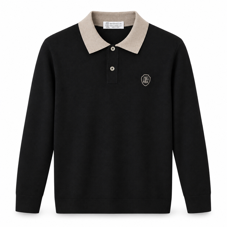 Brunello Cucinelli  rayon Polo Yaka Triko ( İthal )