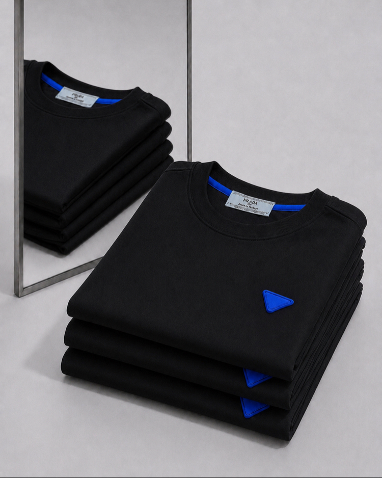 Prada ince kırışmaz kumaş    T-shirt ( İthal )