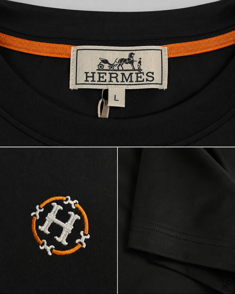 Hermes ince kırışmaz kumaş    T-shirt ( İthal )