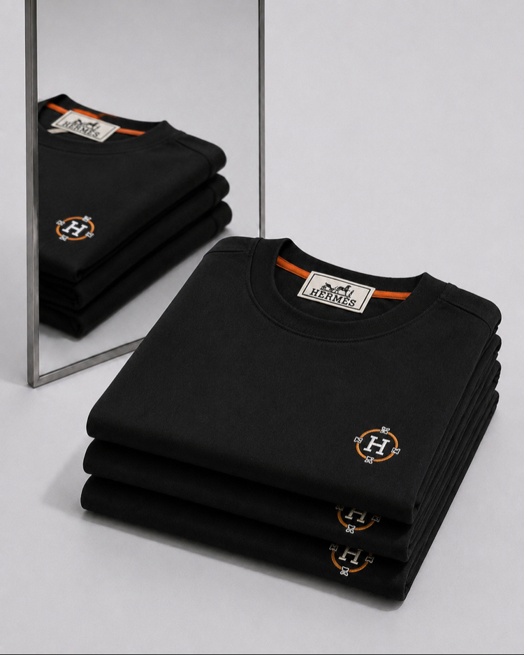 Hermes ince kırışmaz kumaş    T-shirt ( İthal )