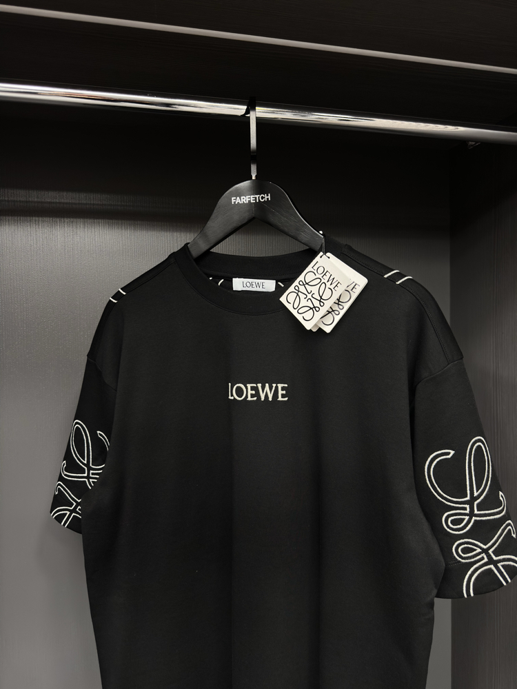 Loewe interlok pamuklu kumaş T-shirt ( -7001 )