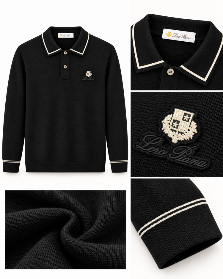 Loro Piana  rayon Polo Yaka Triko ( İthal )