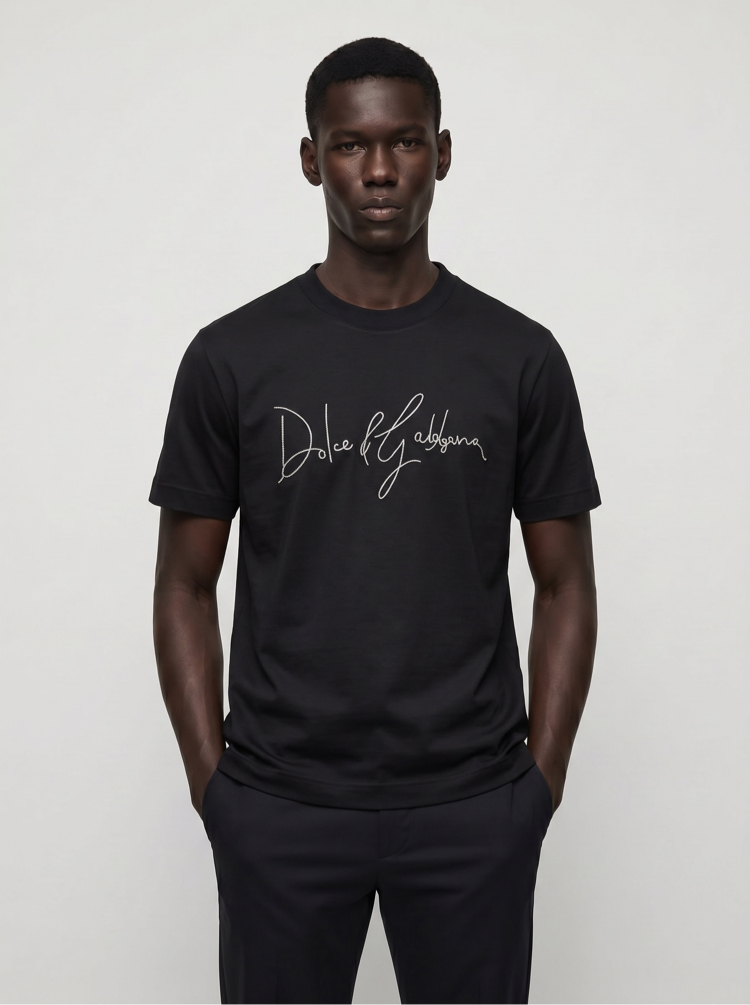 Dolce Gabbana  interlok pamuklu kumaş   T-shirt