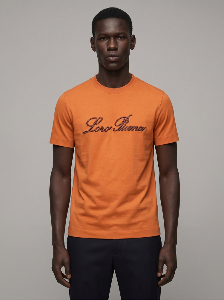 Loro Piana interlok pamuklu kumaş T-shirt