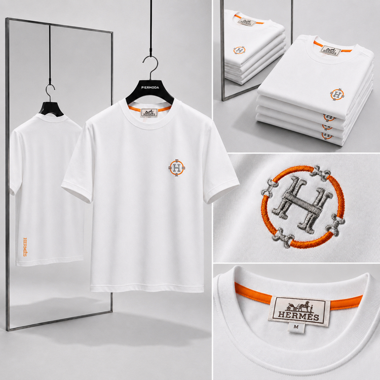 Hermes ince kırışmaz kumaş    T-shirt ( İthal )