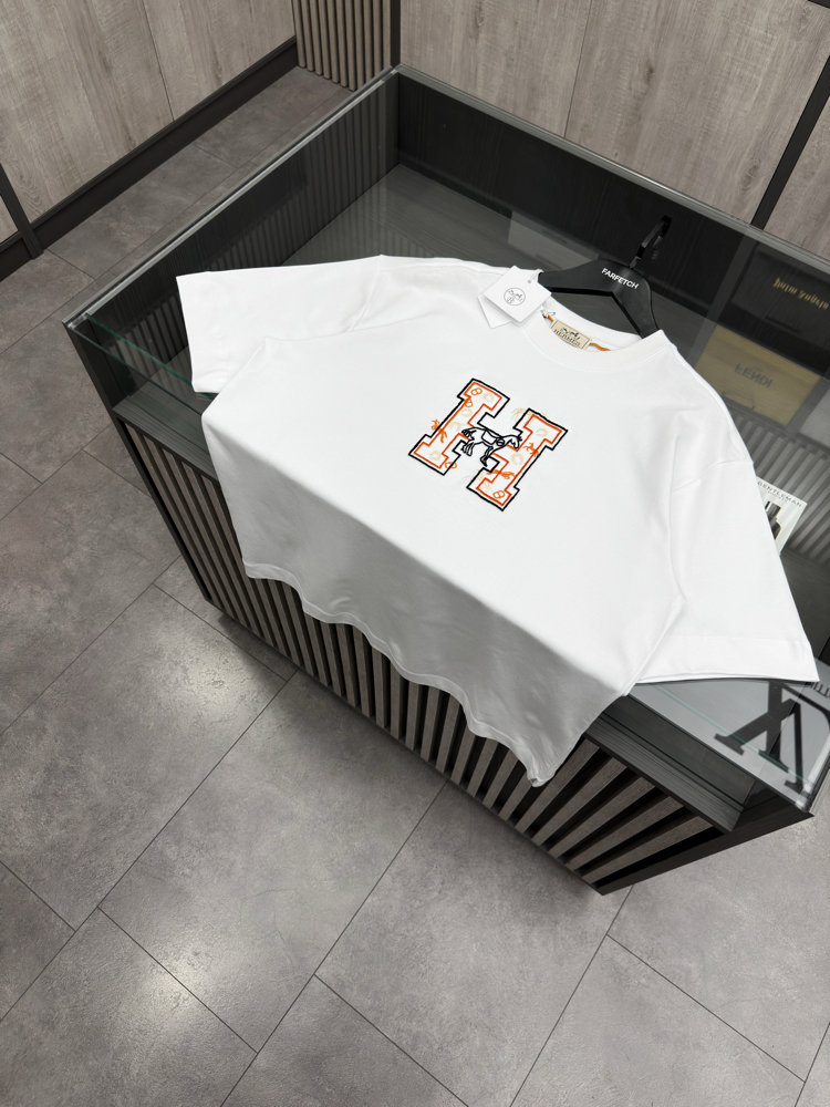 Herms interlok pamuklu kumaş   T-shirt ( -1258 )