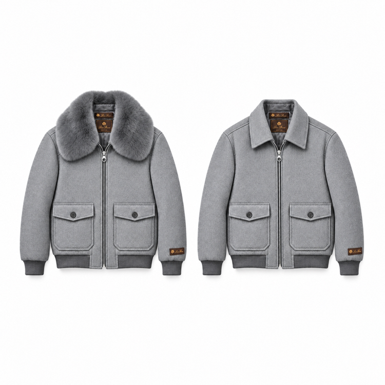 Loro Piana kaşmir / Yün Jacket ( Gri )