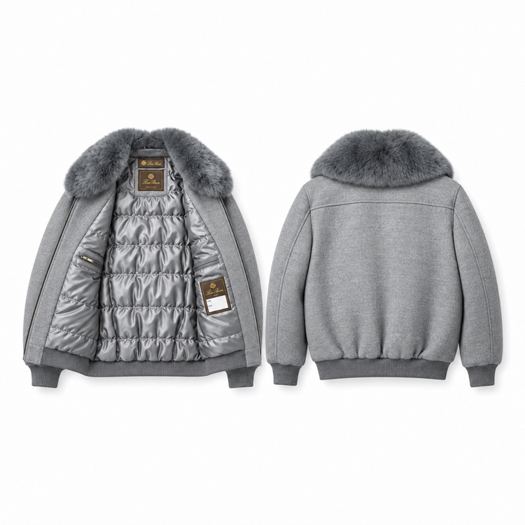 Loro Piana kaşmir / Yün Jacket ( Gri )