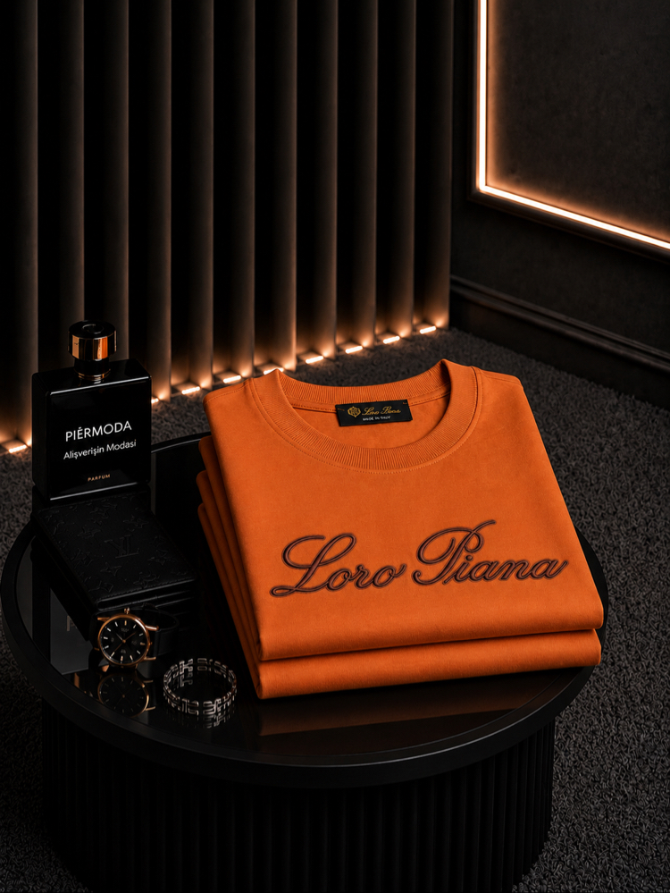 Loro Piana interlok pamuklu kumaş T-shirt
