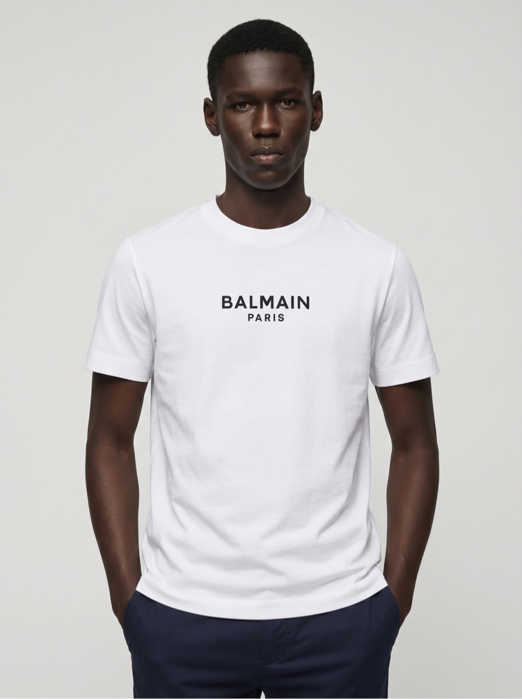 Balmain interlok pamuklu kumaş   T-shirt