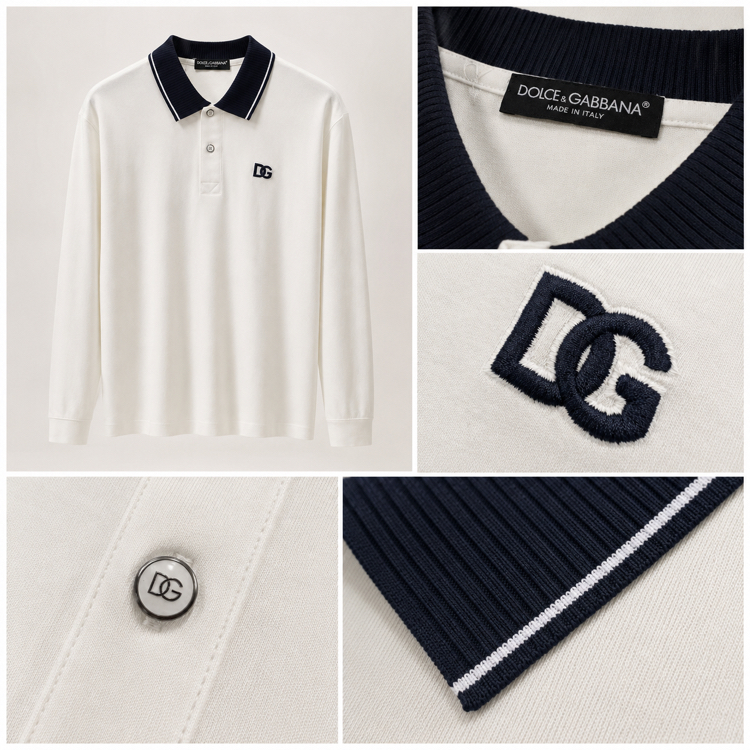 Dolce Gabbana Uzun kol Polo Yaka Sweatshirt ( İthal )