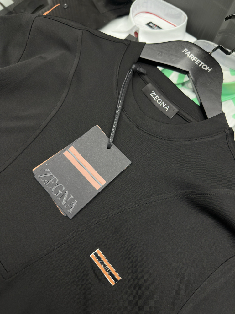 Zegna interlok pamuklu kumaş   T-shirt