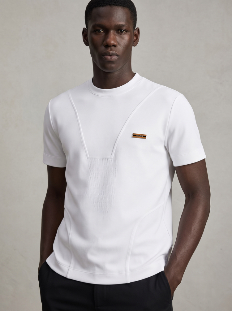 Zegna interlok pamuklu kumaş   T-shirt