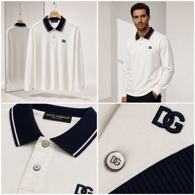 Dolce Gabbana Uzun kol Polo Yaka Sweatshirt ( İthal )