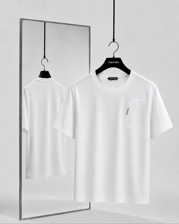 Tomford ince kırışmaz kumaş    T-shirt ( İthal )