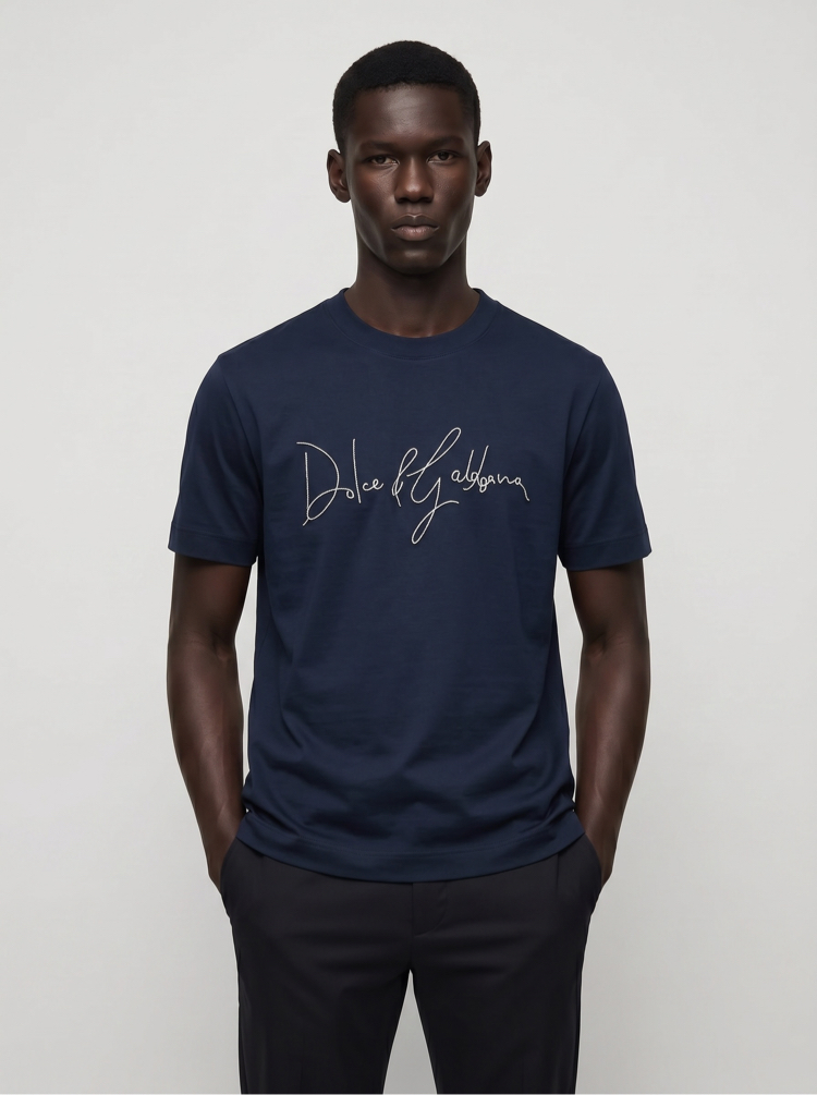 Dolce Gabbana  interlok pamuklu kumaş   T-shirt