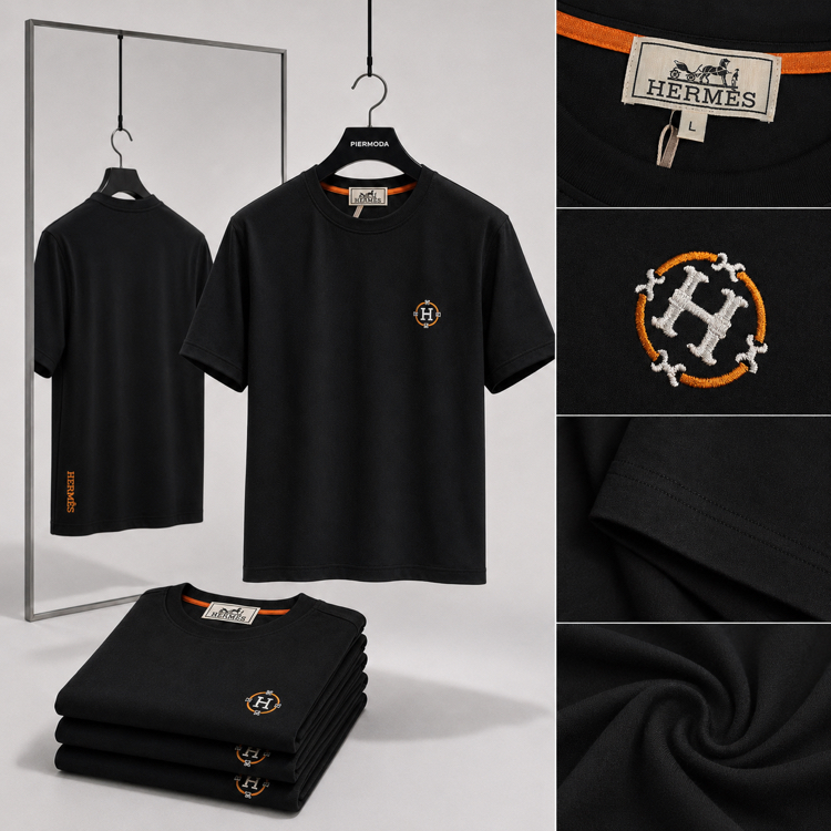 Hermes ince kırışmaz kumaş    T-shirt ( İthal )