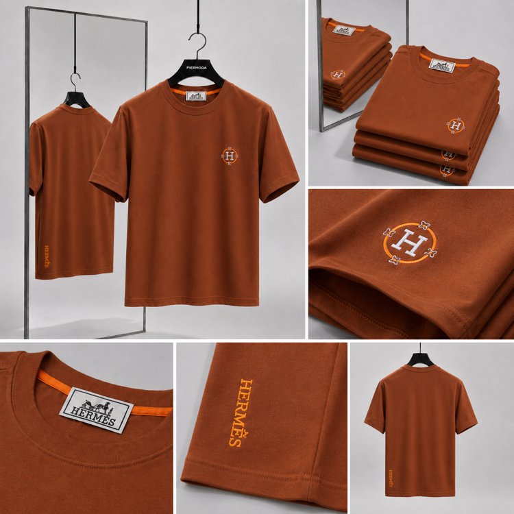 Hermes ince kırışmaz kumaş    T-shirt ( İthal )