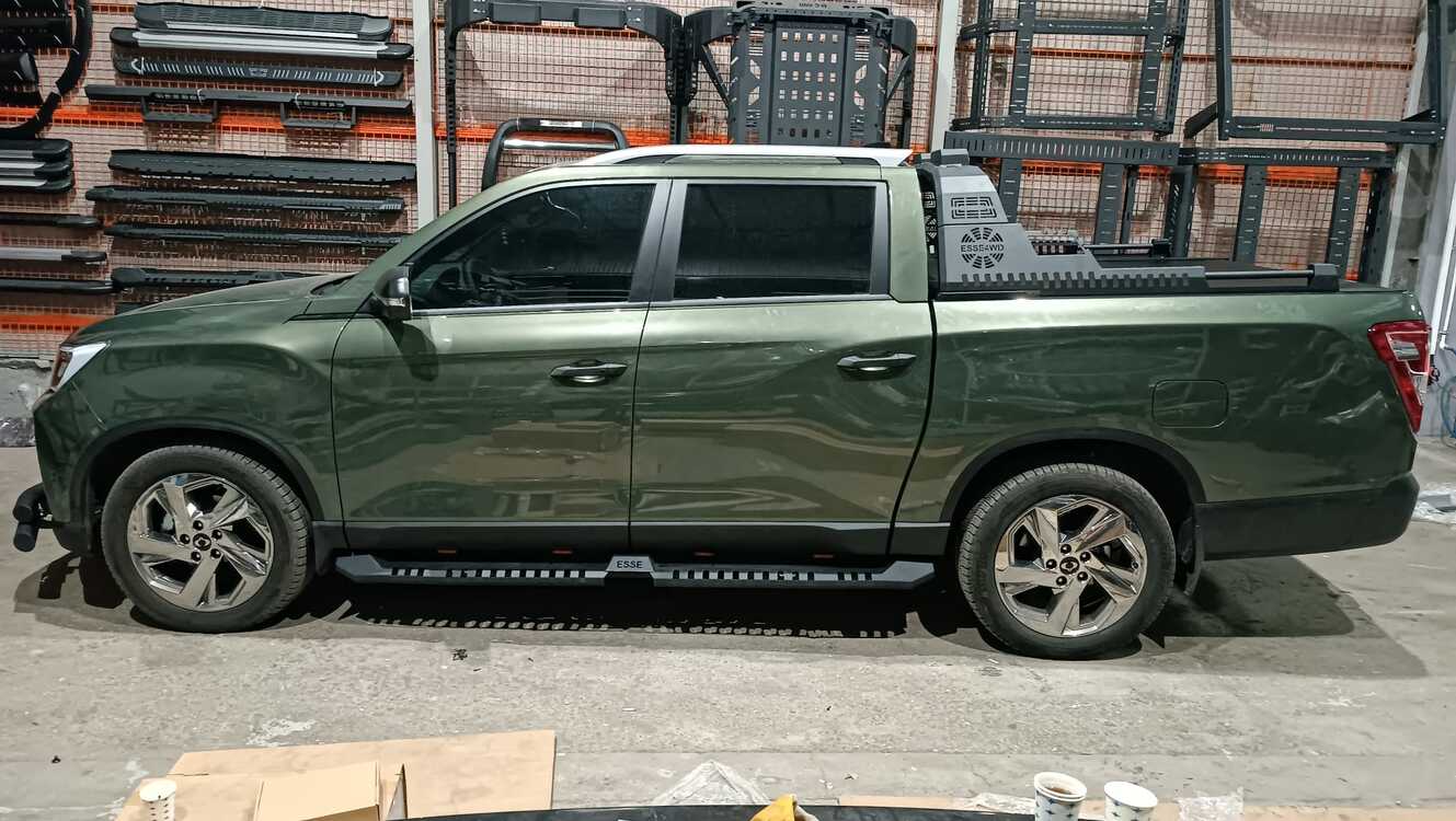 SsangYong Grand Musso Uyumlu Lazer Kesim Ledli Yan Basamak Düz Model