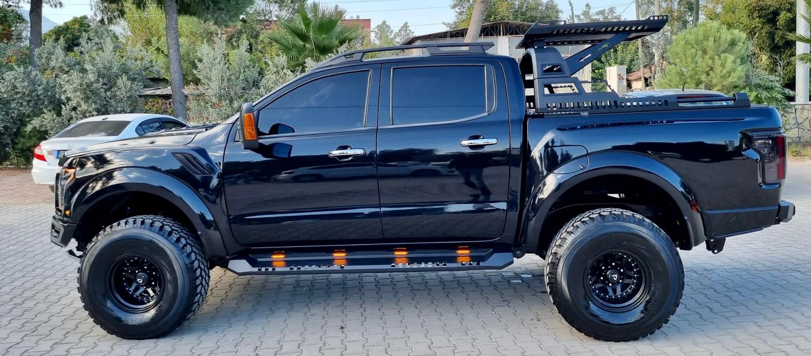 2012- Ford Ranger Uyumlu Lazer Kesim Yan Çelik Basamak Düz Model