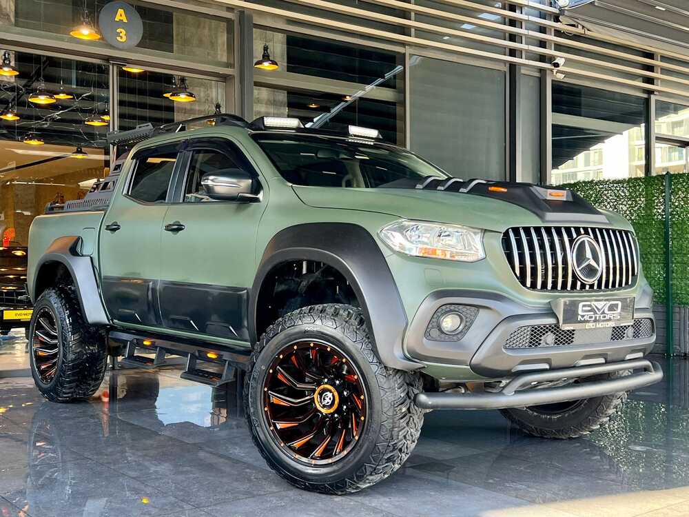 Mercedes XClass Uyumlu Lazer Kesim Yan Çelik Basamak Çift Ayaklı