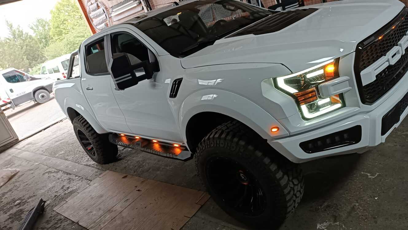 2012 Öncesi Ford Ranger Uyumlu Lazer Kesim Yan Çelik Basamak Kareli Model 