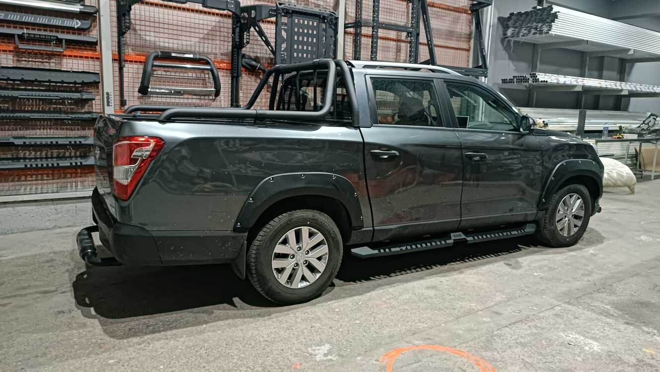 SsangYong Grand Musso Uyumlu Lazer Kesim Ledli Yan Basamak Düz Model