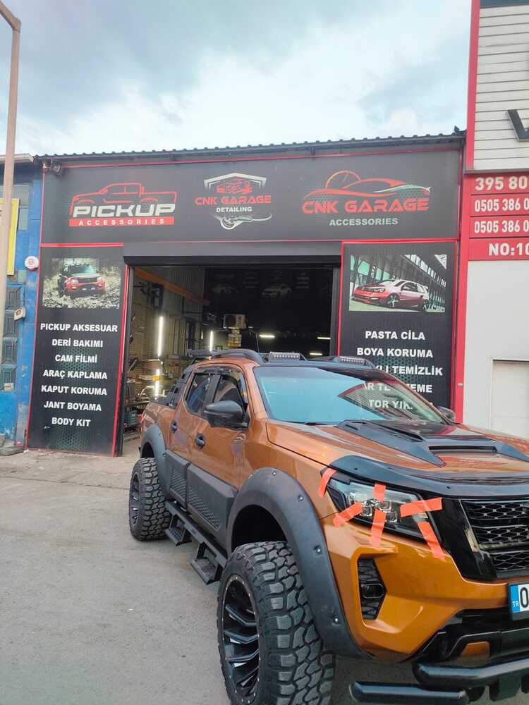 Nissan Navara Uyumlu Lazer Kesim Çelik Yan Basamak Çift Ayaklı