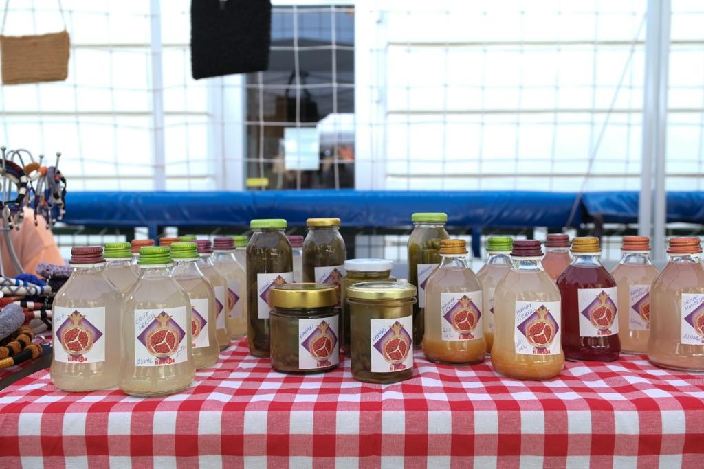 Home made vinegrette, pickles, natural creams, olive oil