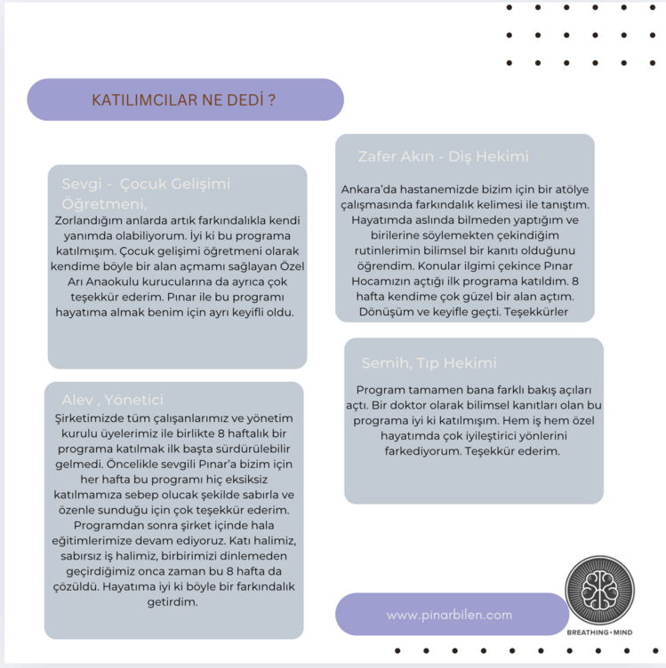 Mindfulness ve Şefkat Programı 17. Dönem