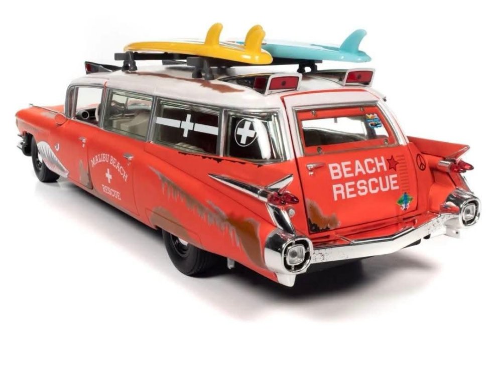 Auto World 1959 Cadillac Eldorado Ambulance Surf Shark 1:18