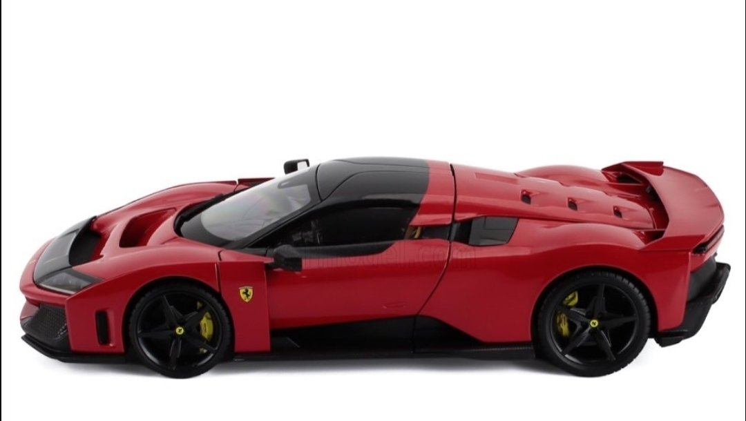 1/18 BURAGO - FERRARI F80 2024 - BLACK WHEELS...