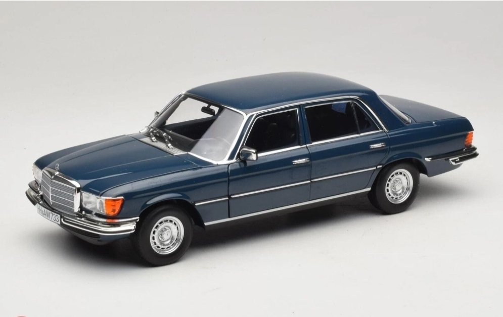 1:18 NOREV 1979 MERCEDES BENZ 350 SEL W116 HANSA BLUE