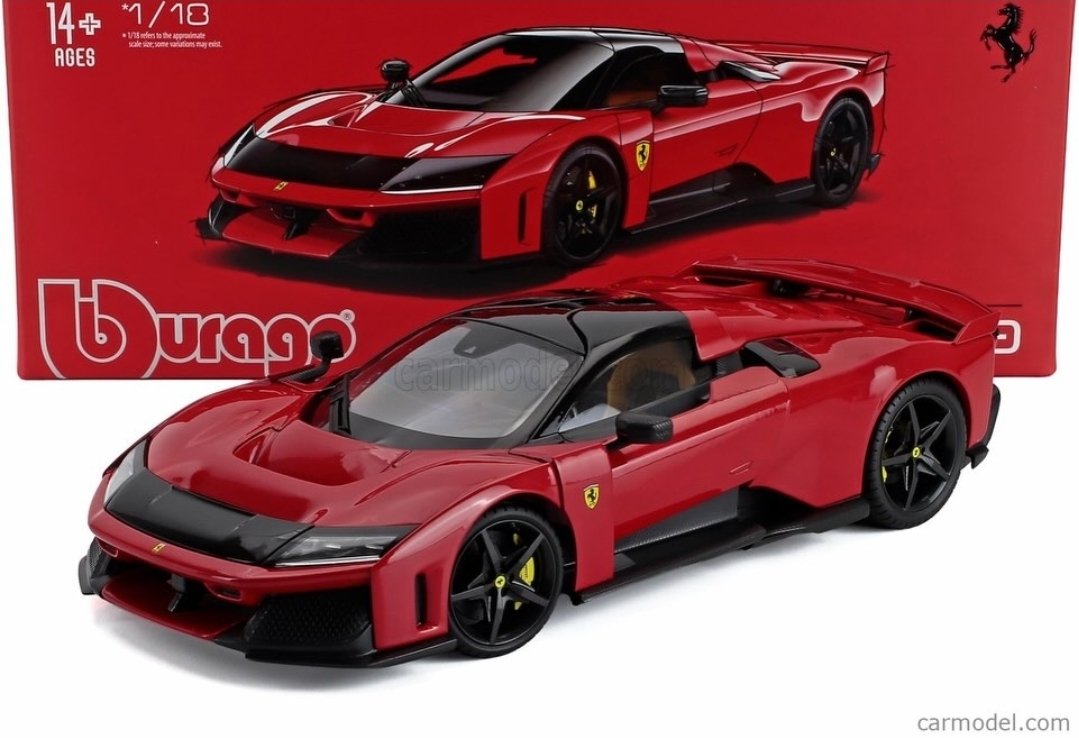 1/18 BURAGO - FERRARI F80 2024 - BLACK WHEELS...