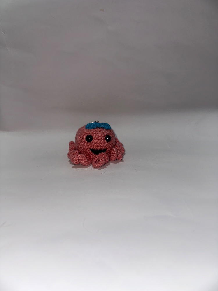 pembe ahtapot figür anahtarlık