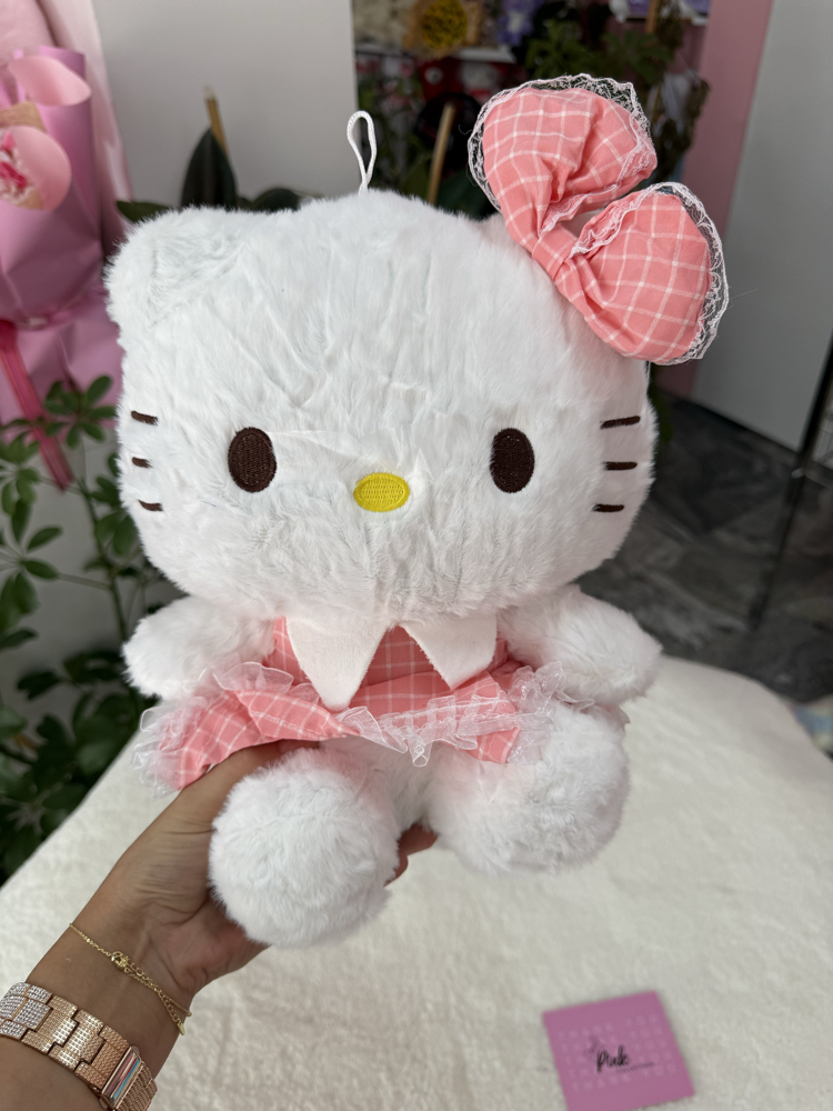 Pembe elbiseli Hellokitty peluş