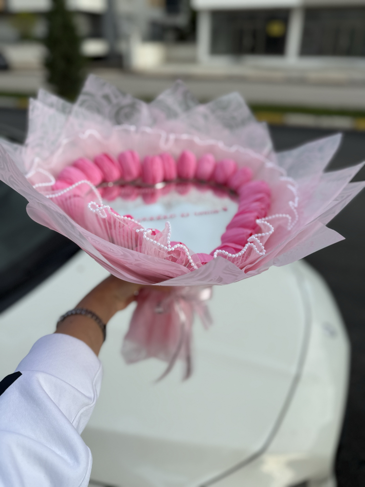 Aynalı lale buketi pembe 