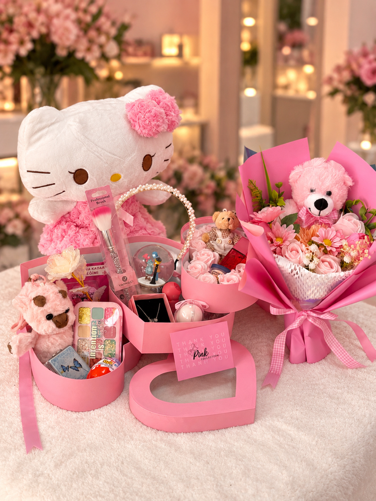 Sürpriz aşk flowers pembe