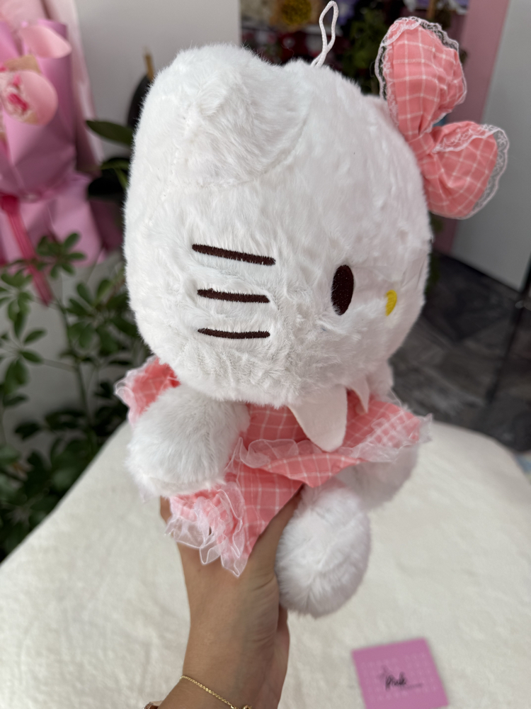 Pembe elbiseli Hellokitty peluş