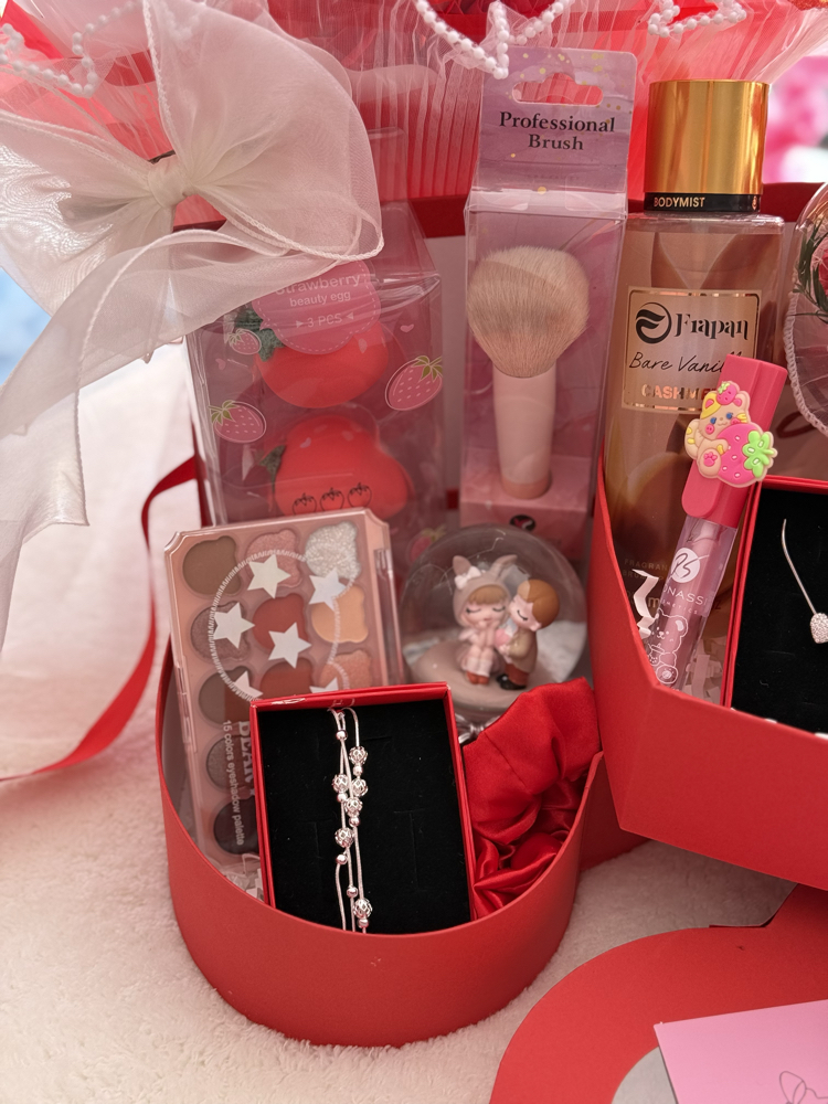Kırmızı aşk lüx kutu set 