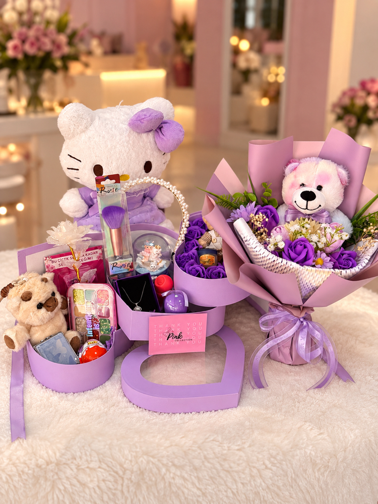 Sürpriz aşk flowers lila