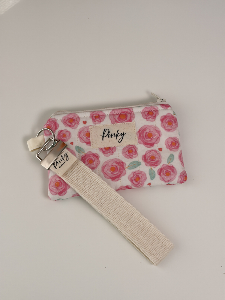 Pink Rose Mini Cüzdan anahtarlık 