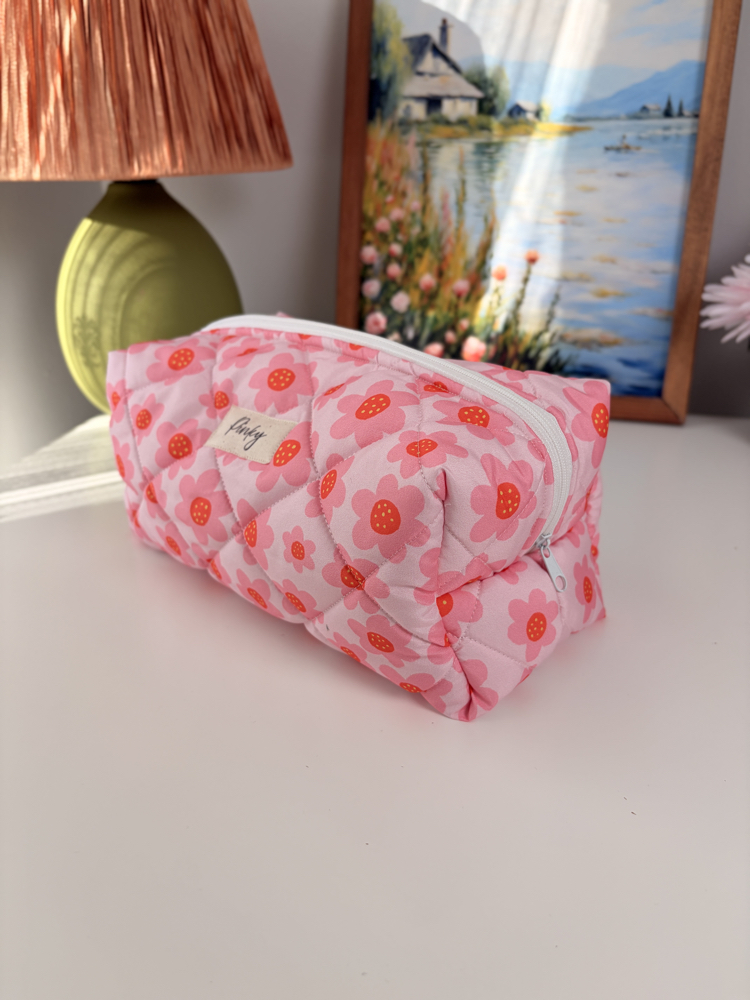 Retro Pink Makyaj Çantası