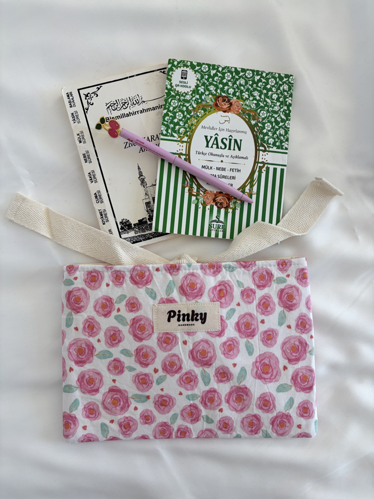 Pink Rose Mini cüz ve Kur’an-ı Kerim kılıfı