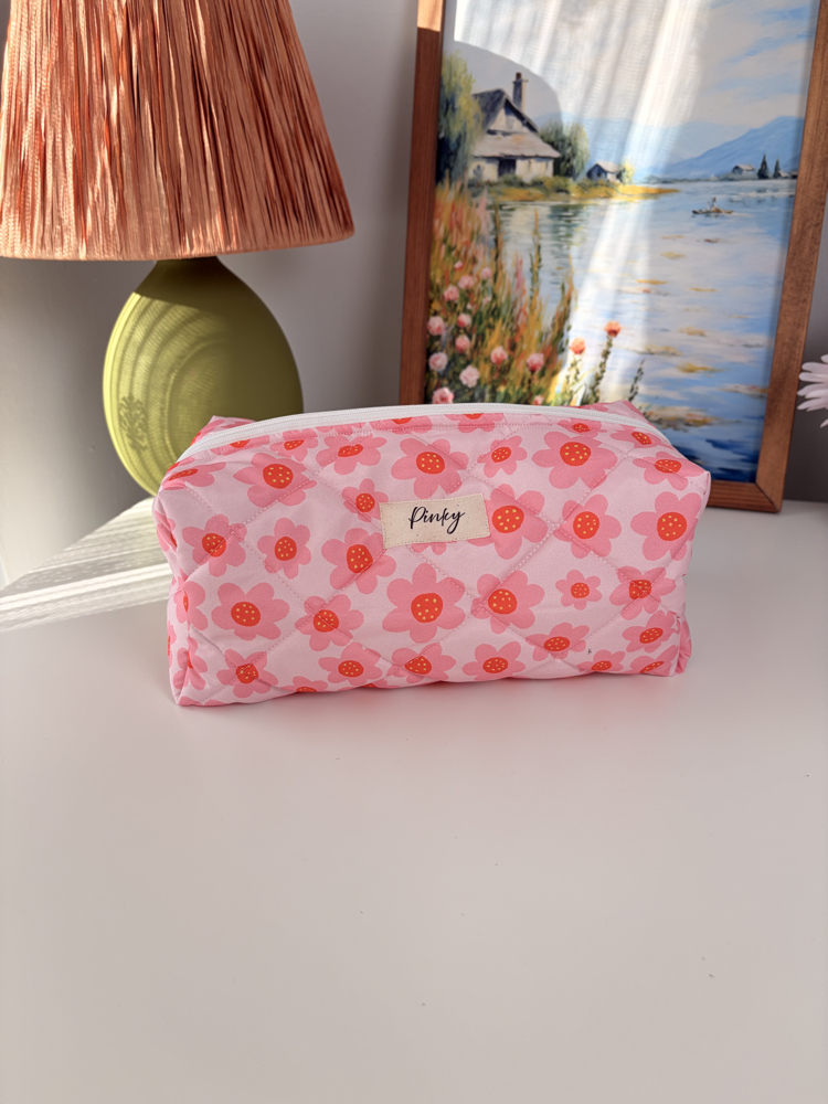Retro Pink Makyaj Çantası