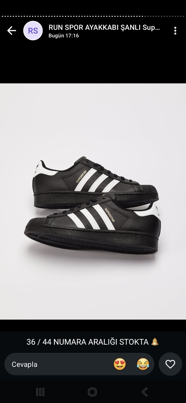 Adidas süperstar siyah beyaz unisex