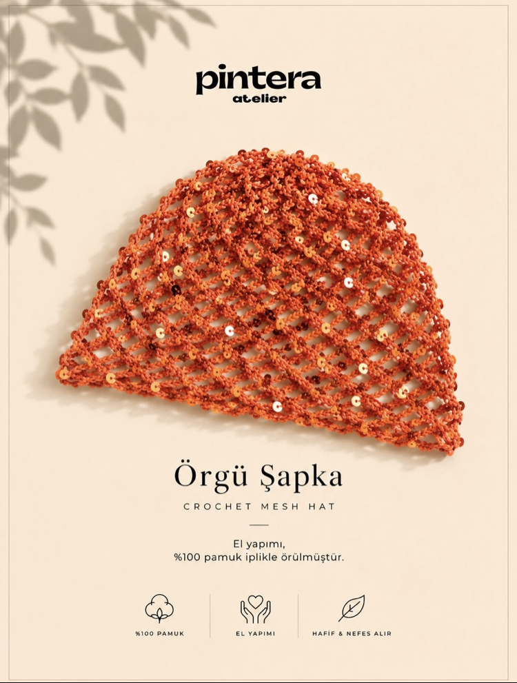 Turuncu Örgü Şapka