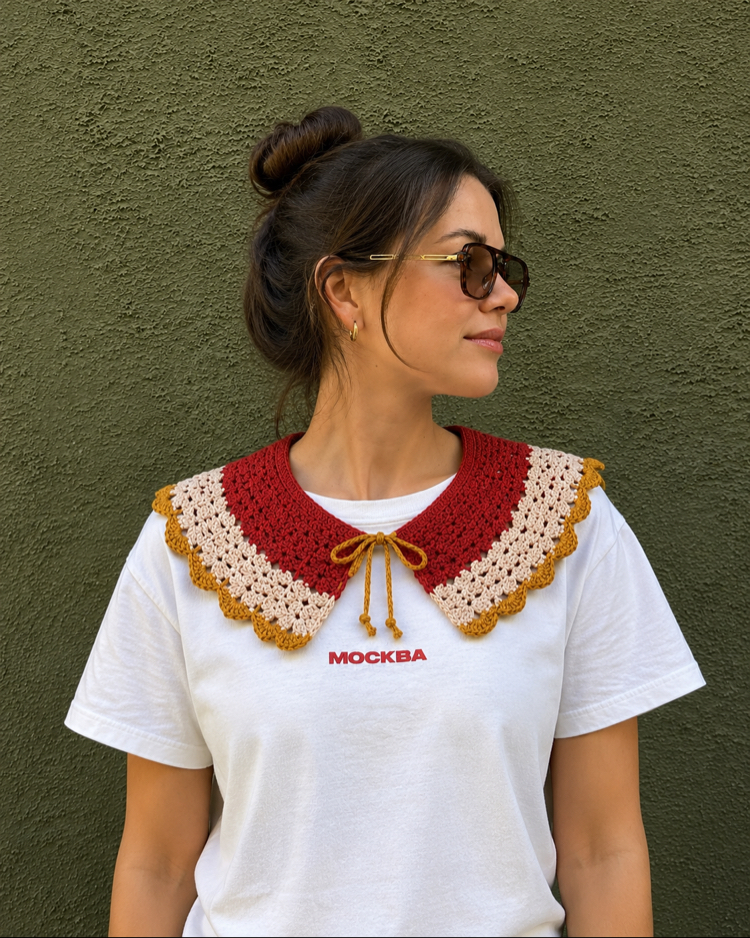 Renkli Örgü Yaka 